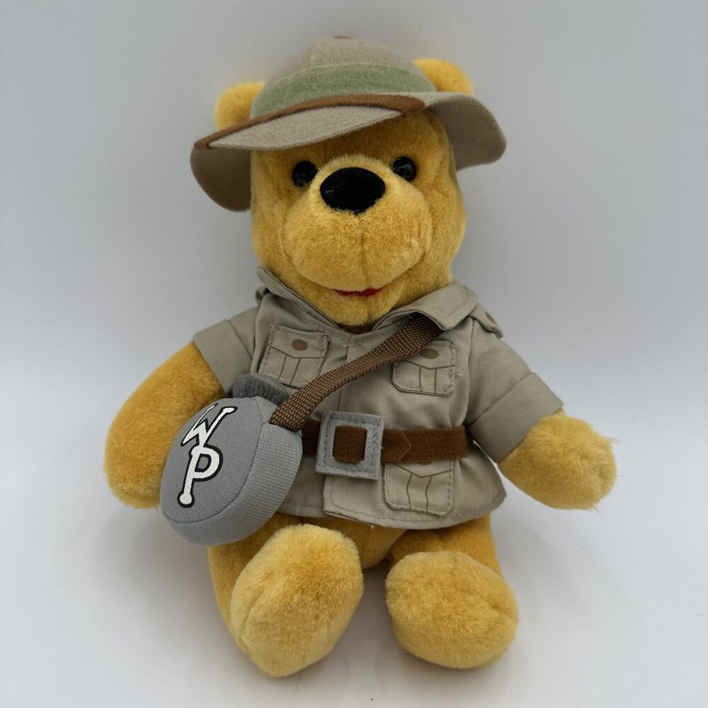 Walt Disney World Winnie The Pooh Safari Bear Animal Kingdom Plush 9"